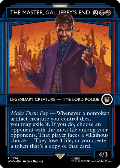 The Master, Gallifrey's End (Showcase) (Surge Foil) (Universes Beyond: Doctor Who) Light Play Foil