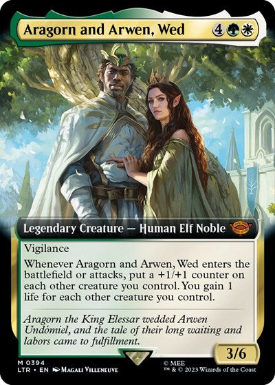 Aragorn and Arwen, Wed (Extended Art) (Universes Beyond: The Lord of the Rings: Tales of Middle-earth) Near Mint