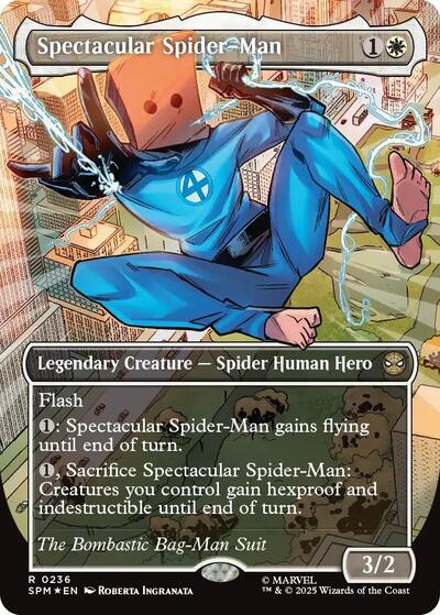 Spectacular Spider-Man (0236) (Borderless) (Textured Foil) (Marvel's Spider-Man) Near Mint Foil