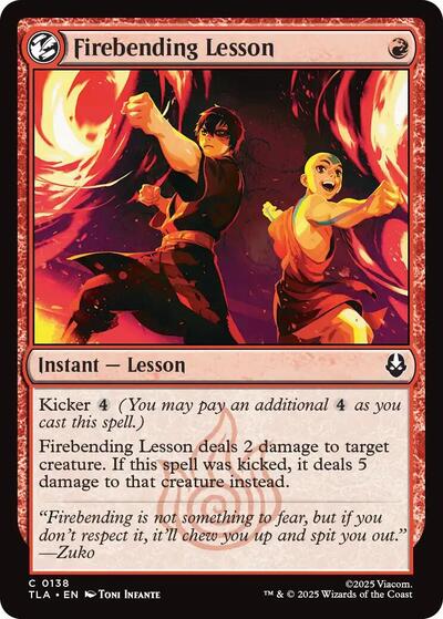 Firebending Lesson (Avatar: The Last Airbender) Light Play Foil