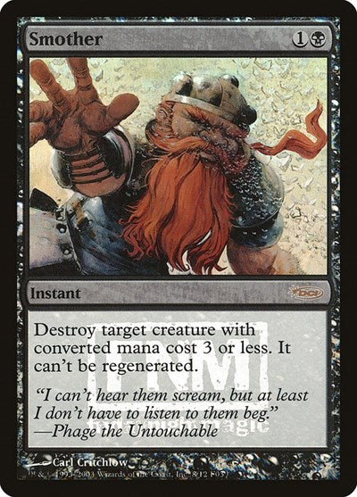 Smother (Promos: FNM) Medium Play Foil