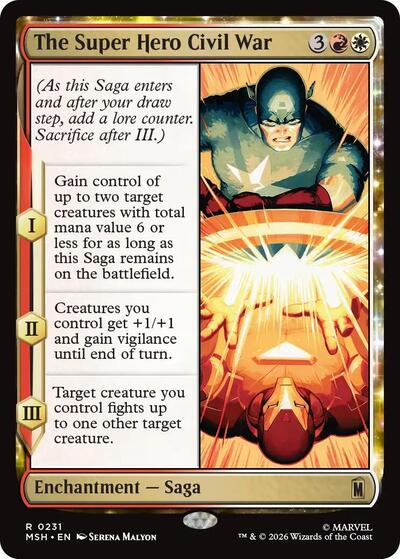 The Super Hero Civil War (Marvel Super Heroes) Near Mint Foil