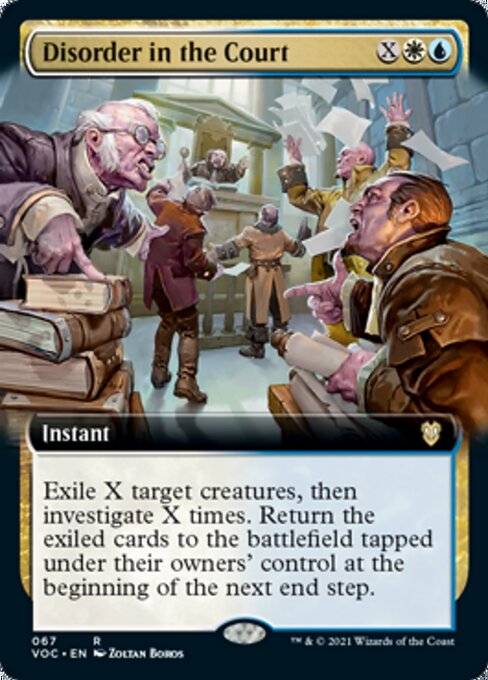 Disorder in the Court (Extended Art) (Commander 2021 Crimson Vow) Light Play