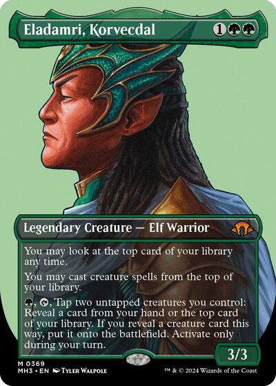 Eladamri, Korvecdal (Borderless) (Modern Horizons 3) Light Play Foil
