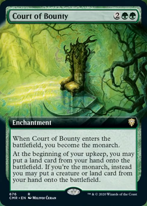Court of Bounty (Extended Art) (Commander Legends) Damaged / Poor Foil