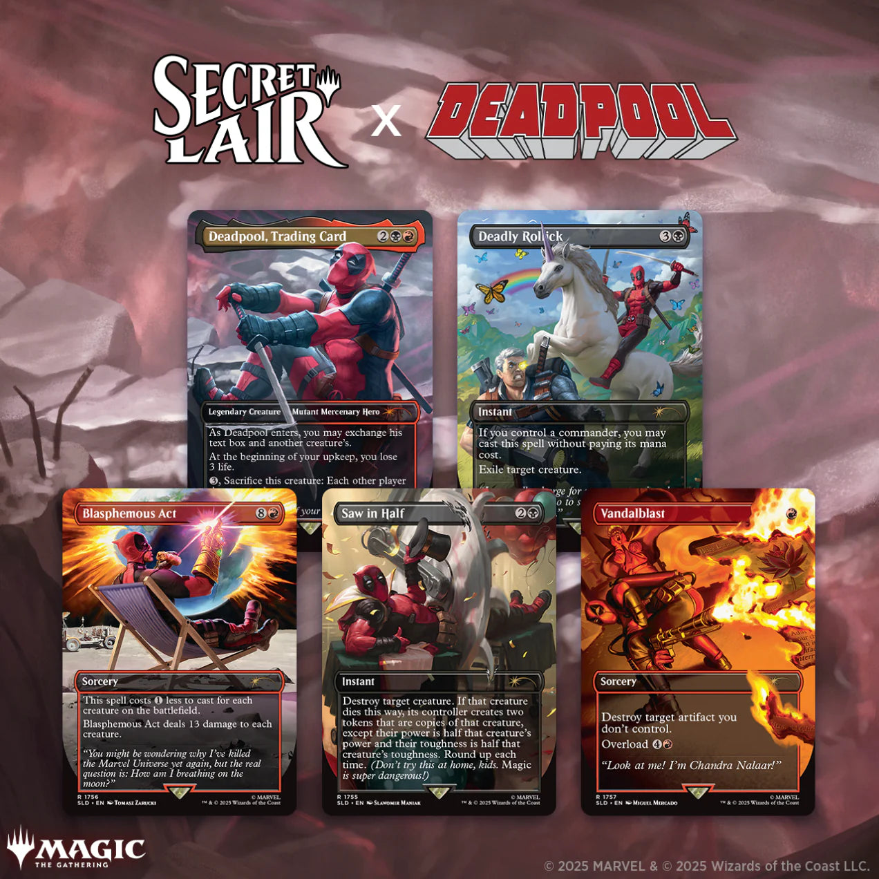 Secret Lair x Marvel: Deadpool Non-Foil Edition