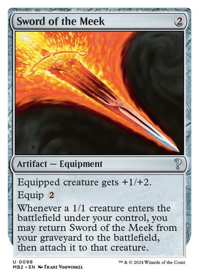 Sword of the Meek (White Border) (Mystery Booster 2) Light Play