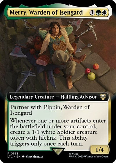 Merry, Warden of Isengard (Extended Art) (Commander: The Lord of the Rings: Tales of Middle-earth) Near Mint