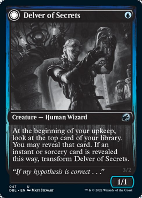 Delver of Secrets / Insectile Aberration (Innistrad: Double Feature) Near Mint Foil
