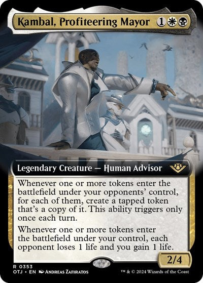 Kambal, Profiteering Mayor (Extended Art) (Outlaws of Thunder Junction) Light Play Foil