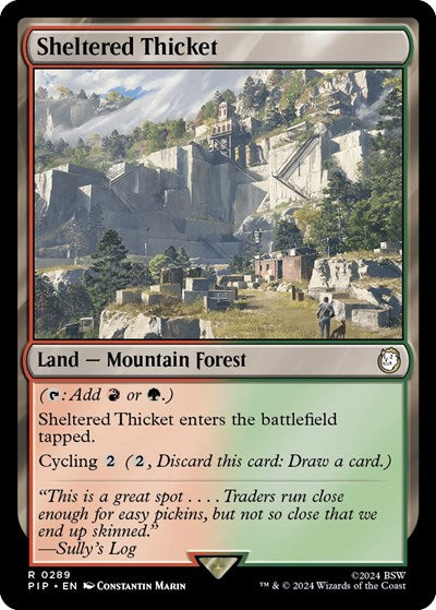 Sheltered Thicket (Universes Beyond: Fallout) Near Mint