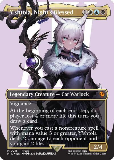 Y'shtola, Night's Blessed (Borderless) (Surge Foil) (Commander: FINAL FANTASY) Near Mint Foil