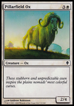 Pillarfield Ox (Zendikar) Medium Play Foil