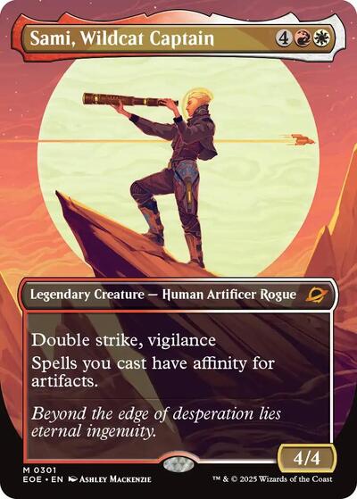 Sami, Wildcat Captain (Borderless) (Edge of Eternities) Light Play Foil