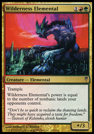 Wilderness Elemental (Coldsnap) Near Mint Foil