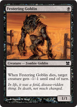 Festering Goblin (Modern Masters) Light Play