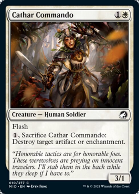 Cathar Commando (Innistrad: Midnight Hunt) Light Play