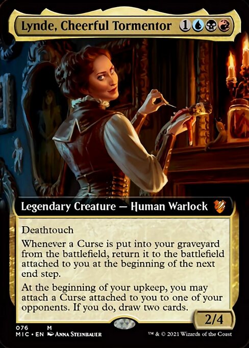 Lynde, Cheerful Tormentor (Extended Art) (Commander 2021 Midnight Hunt) Light Play