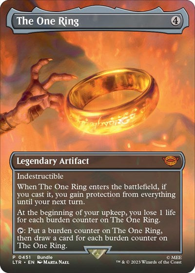 The One Ring (Borderless) (Universes Beyond: The Lord of the Rings: Tales of Middle-earth) Near Mint Foil