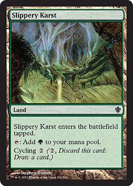 Slippery Karst (Commander 2013 Edition) Light Play