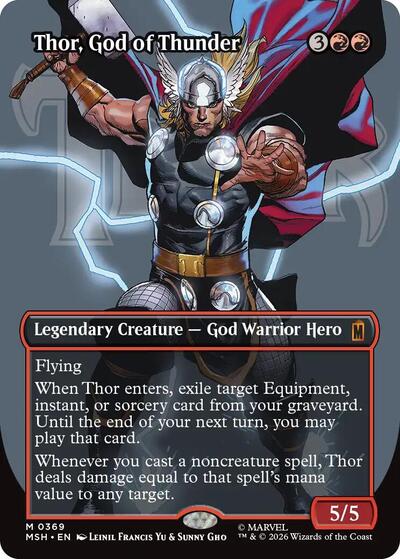 Thor, God of Thunder (Borderless) (0369) (Marvel Super Heroes) Near Mint