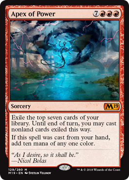 Apex of Power (Magic 2019 Core Set) Medium Play Foil