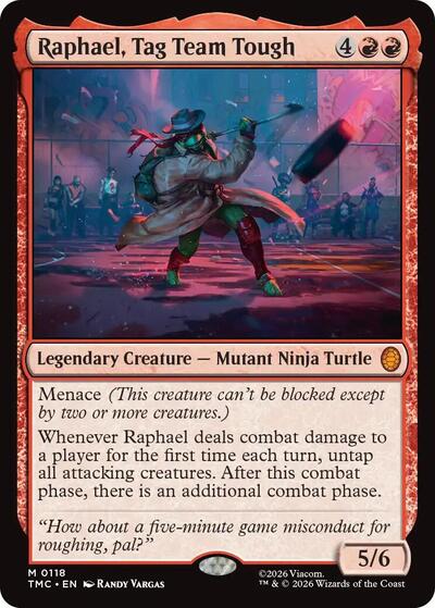 Raphael, Tag Team Tough (Commander: Teenage Mutant Ninja Turtles) Light Play