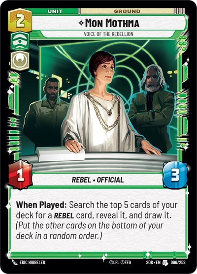 Mon Mothma Voice of the Rebellion (Spark of Rebellion) Near Mint Foil