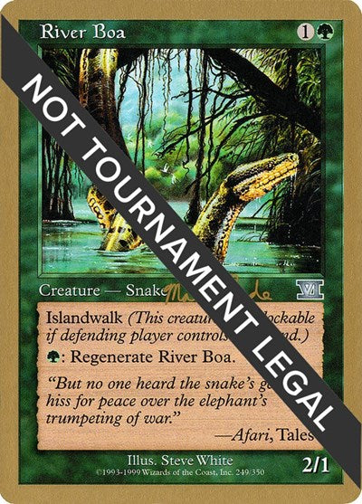 River Boa - 1999 Matt Linde (6ED) (World Championship Decks) Light Play