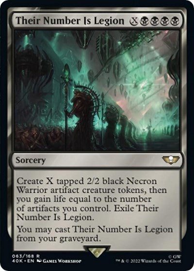 Their Number Is Legion (Surge Foil) (Universes Beyond: Warhammer 40K) Near Mint Foil