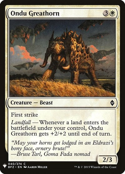Ondu Greathorn (Mystery Booster) Near Mint