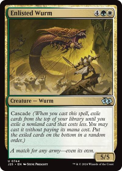 Enlisted Wurm (Foundations Jumpstart) Near Mint
