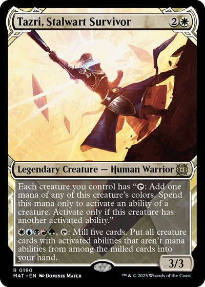 Tazri, Stalwart Survivor (Halo Foil) (March of the Machine: The Aftermath) Light Play Foil