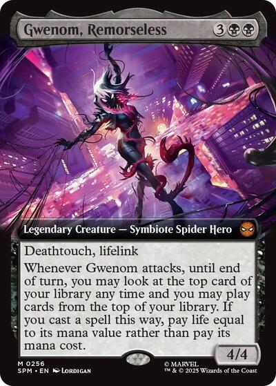 Gwenom, Remorseless (Extended Art) (Marvel's Spider-Man) Light Play Foil