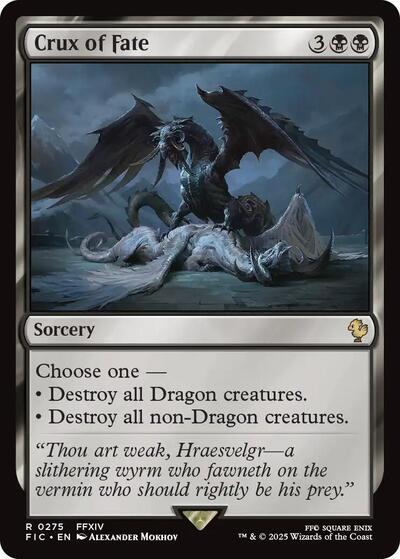 Crux of Fate (Surge Foil) (Commander: FINAL FANTASY) Light Play Foil