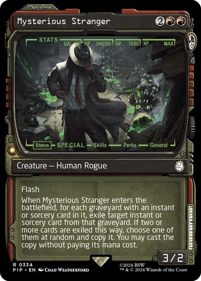 Mysterious Stranger (Showcase) (Universes Beyond: Fallout) Light Play Foil