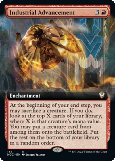 Industrial Advancement (Extended Art) (Commander: Streets of New Capenna) Light Play