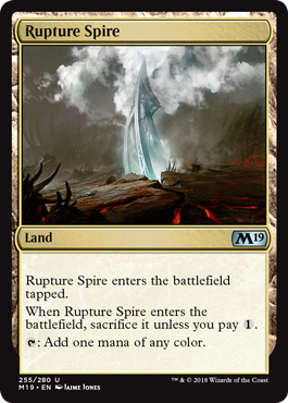 Rupture Spire (Magic 2019 Core Set) Light Play