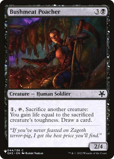 Bushmeat Poacher (The List) Near Mint