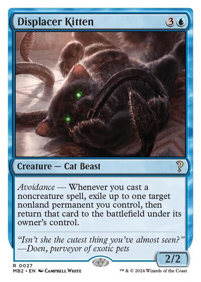 Displacer Kitten (White Border) (Mystery Booster 2) Damaged / Poor