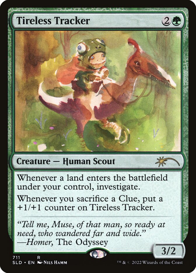 Tireless Tracker (711) (Secret Lair) Light Play Foil