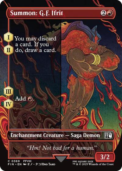 Summon: G.F. Ifrit (Borderless) (Universes Beyond: FINAL FANTASY) Medium Play Foil