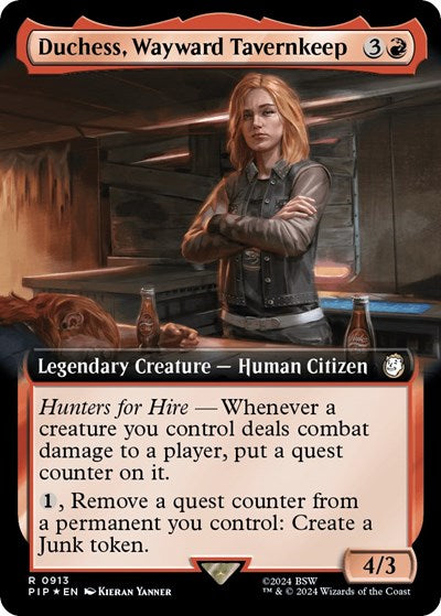 Duchess, Wayward Tavernkeep (Extended Art) (Surge Foil) (Universes Beyond: Fallout) Light Play Foil