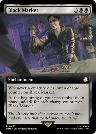 Black Market (Extended Art) (Universes Beyond: Fallout) Light Play