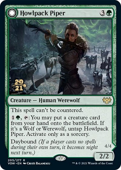 Howlpack Piper // Wildsong Howler (Promos: Prerelease Cards) Medium Play Foil