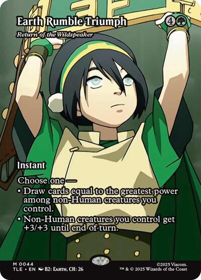 Earth Rumble Triumph - Return of the Wildspeaker (Borderless) (Avatar: The Last Airbender: Eternal-Legal) Near Mint Foil