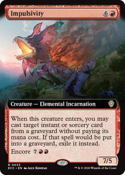 Impulsivity (Extended Art) (Commander: Lorwyn Eclipsed) Light Play