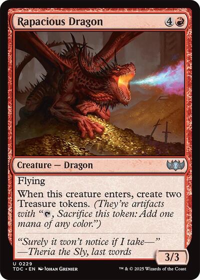 Rapacious Dragon (Commander: Tarkir: Dragonstorm) Light Play