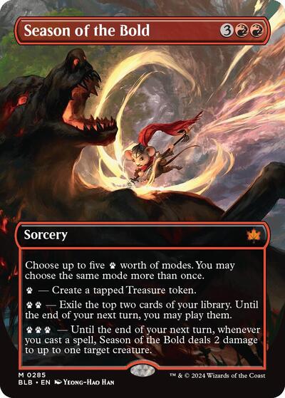 Season of the Bold (Borderless) (Bloomburrow) Light Play Foil