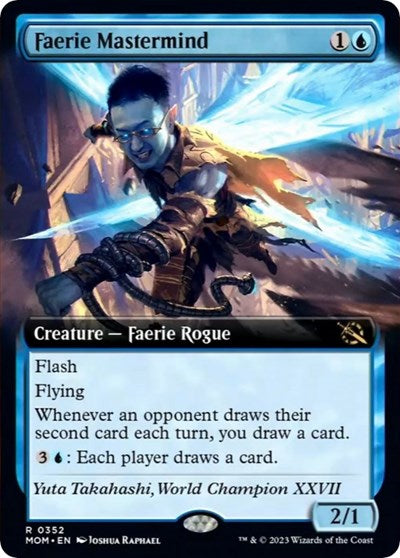 Faerie Mastermind (Extended Art) (March of the Machine) Medium Play Foil
